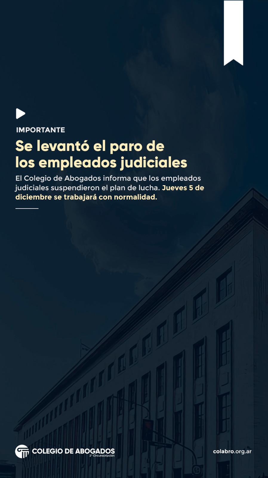 SE LEVANTÓ EL PARO DE LOS EMPLEADOS JUDICIALES